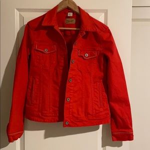 Large Red Levis Strauss & CO Denim Jacket